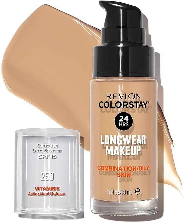 Foundation-Creme - Revlon ColorStay Longwear Mekeup Vitamin E Combination/Oily Skin SPF 15 — Bild N2