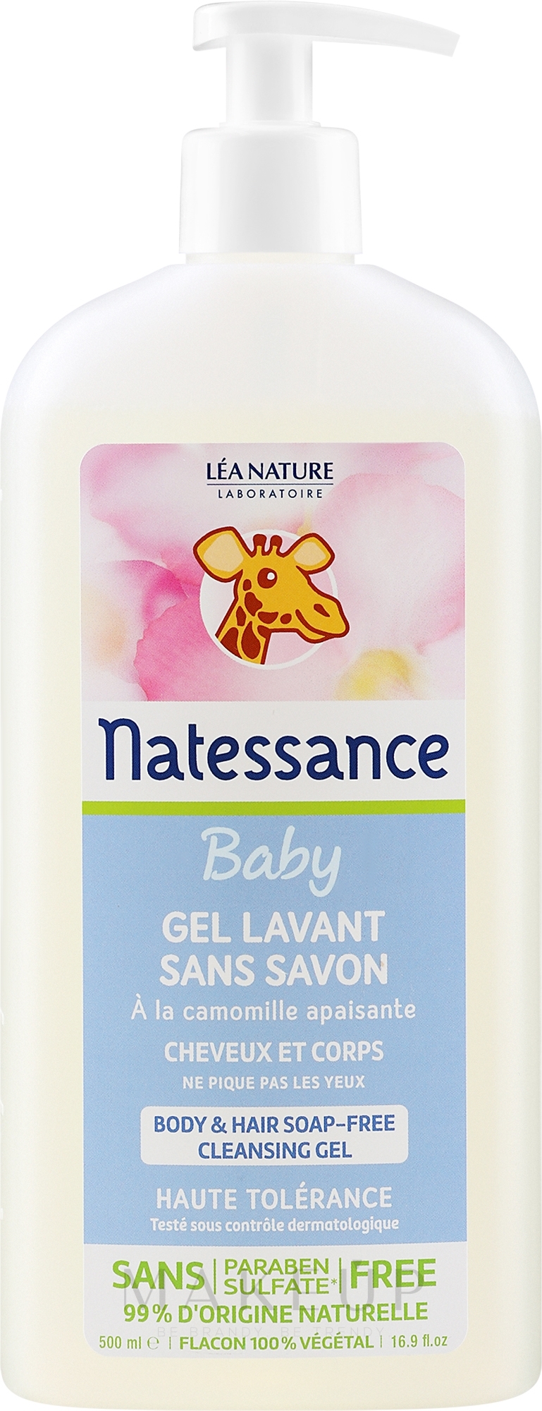 Bio-Reinigungsgel für Körper und Haar - Natessance Baby Body & Hair Soap-Free Cleansing Gel — Bild 500 ml