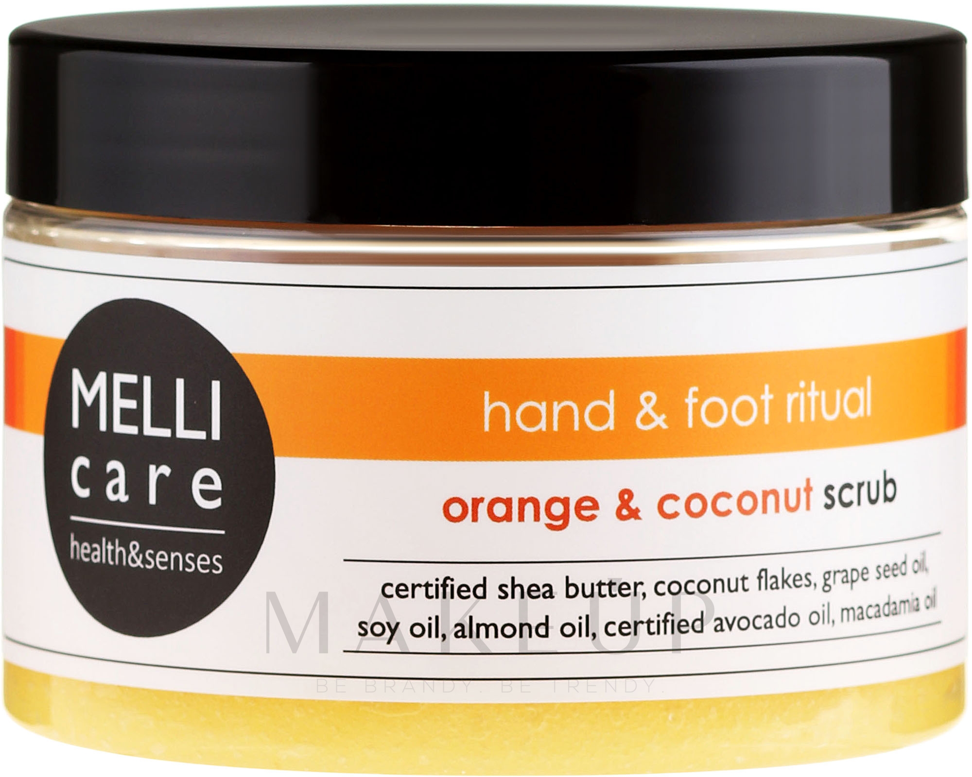 Salz-Zucker-Peeling für Hände und Füße mit Orange und Kokosnuss - Melli Care Orange&Coconut Scrub — Bild 330 g