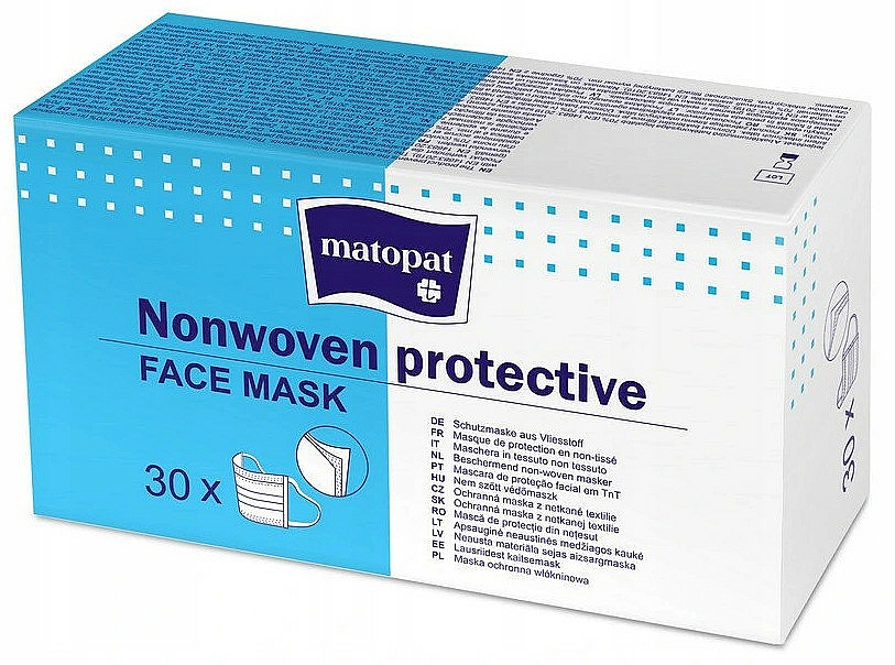 Einweg-Schutzmaske aus Vliesstoff 30 St. - Matopat — Bild N1