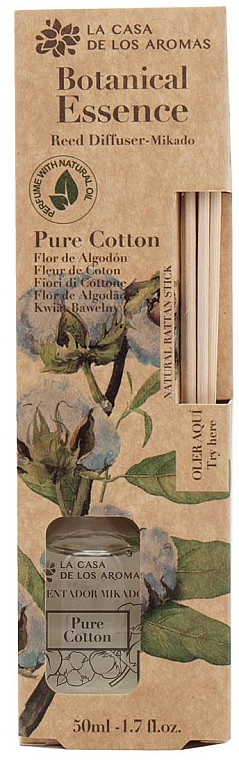 Raumerfrischer Baumwolle - La Casa de Los Aromas Botanical Essence Reed Diffuser Pure Cotton — Bild N1