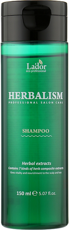 Beruhigendes und revitalisierendes Haarshampoo mit Kräuterextrakten - La'dor Herbalism Shampoo — Bild N1