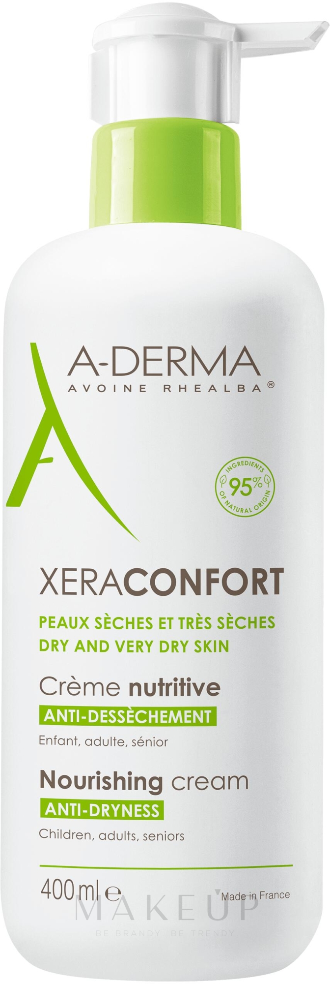 Pflegende Körper- und Gesichtscreme für trockene und sehr trockene Haut - A-Derma Xera-Mega Confort Nourishing Anti-Dryness Cream — Bild 400 ml