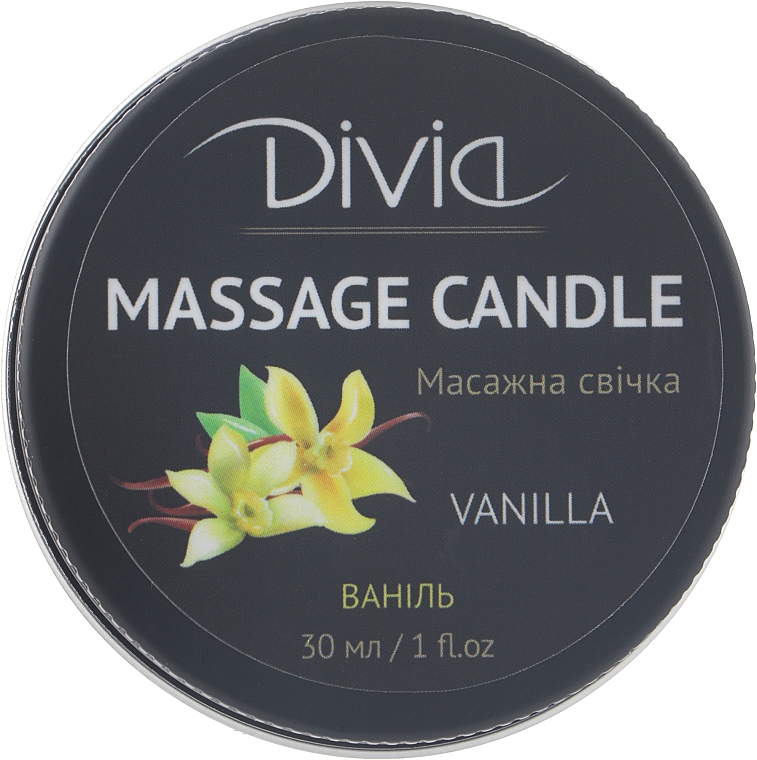 Massage Kerze Vanille Di1570 (30 ml) - Divia Massage Candle Hand & Body Vanilla Di1570 — Bild N1