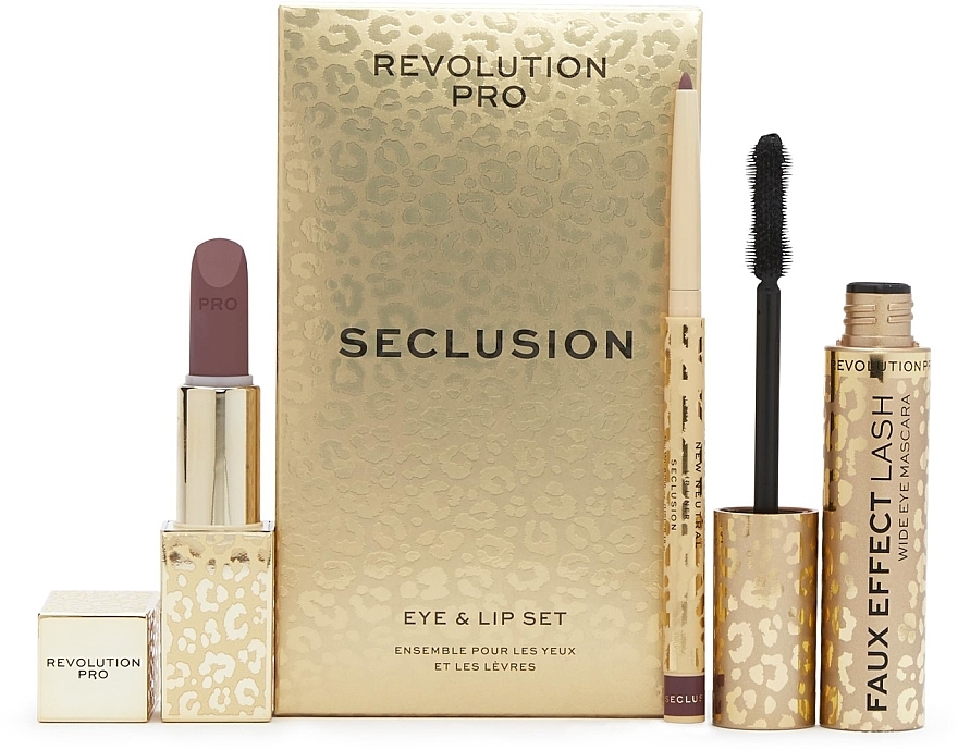 Make-up Set (Lippenstift 3.2g + Lippenkonturenstift 1g + Mascara 8ml) - Revolution PRO Eye & Lip Set Seclusion — Bild N1