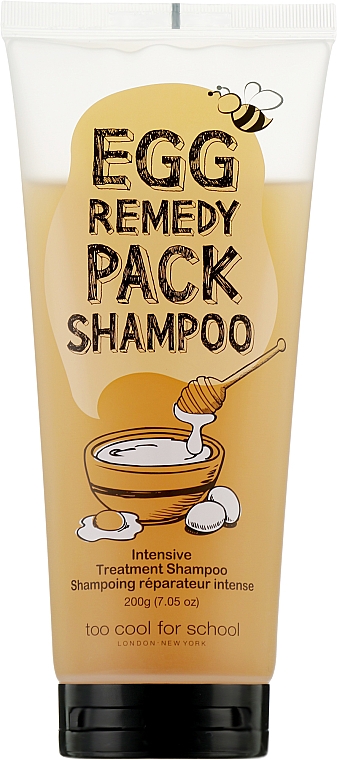 Intensiv reparierendes Shampoo mit Ei-Extrakt und Proteinen - Too Cool For School Egg Remedy Pack Shampoo