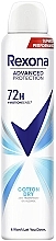 Düfte, Parfümerie und Kosmetik Deospray Antitranspirant - Rexona MotionSense Cotton Dry 72h Antiperspirant Spray