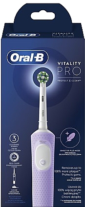 Elektrische Zahnbürste violett - Oral-B Vitality Pro x Clean Violet — Bild N2
