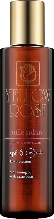 Bräunungsöl mit Kakaobutter SPF6 - Yellow Rose Huile Solaire — Bild N1
