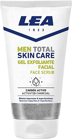 Reinigendes Peeling mit Aktivkohle - Lea Men Total Skin Care Wash With Activated Charcoal — Bild N1