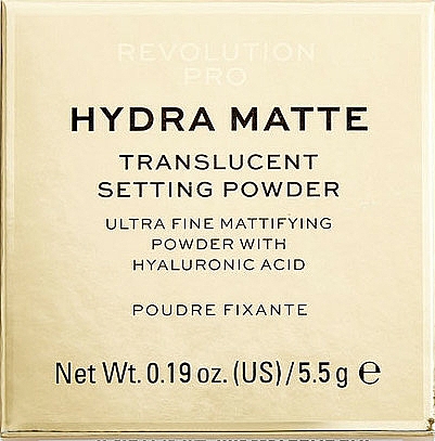 Transparenter und mattierender Fixierpuder mit Hyaluronsäure - Makeup Revolution Pro Hydra Matte Translucent Setting Powder — Bild N1