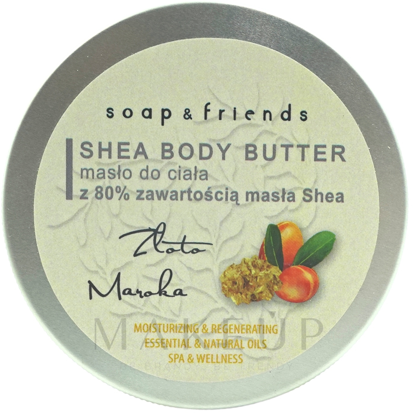 Fuchtigkeitsspendende und regenerierende Körperbutter mit 80% Sheabutter Gold von Marokko - Soap&Friends Gold Of Morocco Shea Body Butter — Bild 200 ml