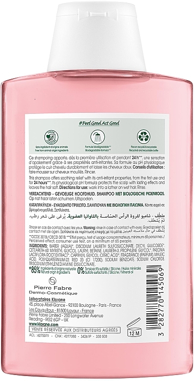 Beruhigendes Shampoo mit Pfingstrosenextrakt - Klorane Soothing Shampoo with Peony Extract — Bild N2