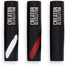 Make-up Set - Makeup Revolution Creator Fast Base Paint Stick Set White, Red & Black — Bild N3