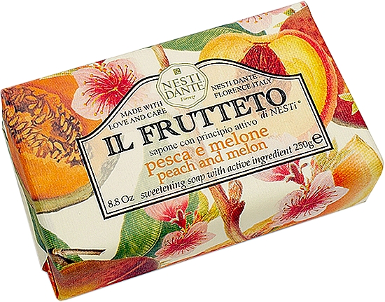 Naturseife Peach & Melon - Nesti Dante Sweetening & Toning Soap Il Frutteto Collection — Bild N1