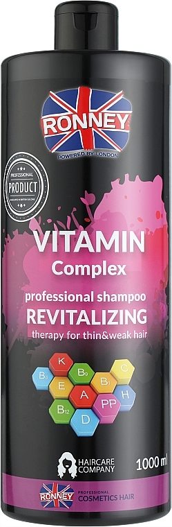 Revitalisierendes Shampoo mit Vitaminkomplex für dünnes und schwaches Haar - Ronney Vitamin Complex Revitalizing Shampoo — Bild N1