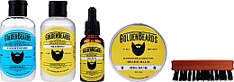 Bartpflegeset - Golden Beards Starter Beard Kit Big Sur (Bartbalsam 60ml + Bartöl 30ml + Bartshampoo 100ml + Bartconditioner 100ml + Bartbürste) — Bild N2