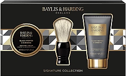 Düfte, Parfümerie und Kosmetik Gesichtspflegeset - Baylis & Harding Black Pepper & Ginseng Luxury Shave Set 