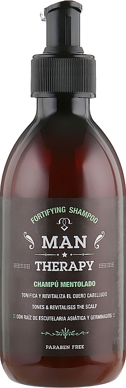 Klärendes und stärkendes Menthol-Shampoo - Glossco Man Therapy Fortifying Shampoo — Bild N1