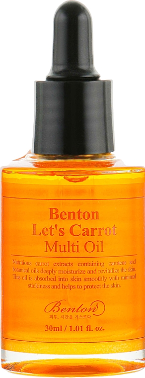 Nährendes und feuchtigkeitsspendendes Gesichtsöl mit Karottensamenöl - Benton Let’s Carrot Multi Oil — Bild N2