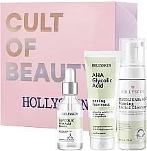 Set - Hollyskin Glycolic AHA Acid Intensive Care (mask/100ml + foam/150ml + ser/50ml) — Bild N1