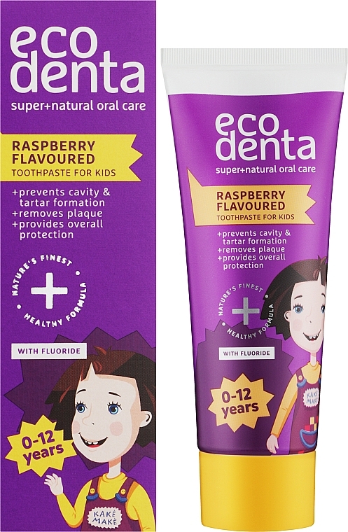 Zahnpasta für Kinder mit Himbeergeschmack - Ecodenta Super+Natural Oral Care Raspberry — Bild N2