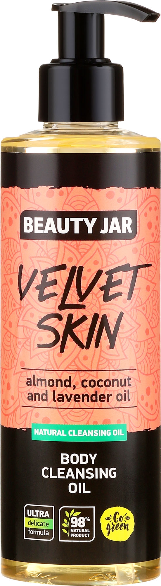 Körperreinigungsöl mit Mandel-, Kokos- und Lavendelöl - Beauty Jar Velvet Skin Body Cleansing Oil — Bild 250 ml
