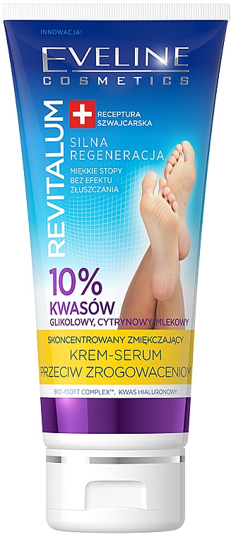 Regenerierende Fußcreme mit Zitrone und Milch - Eveline Cosmetics Revitalum 10% — Bild N1