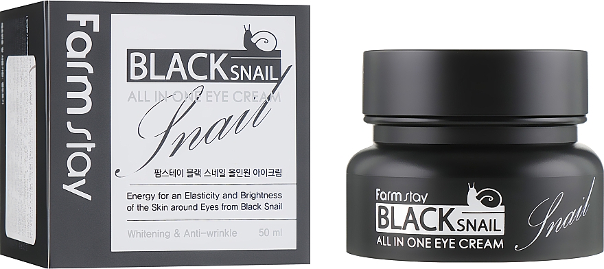 Augencreme mit schwarzem Schneckenmucin - FarmStay All-In-One Black Snail Eye Cream — Bild N2