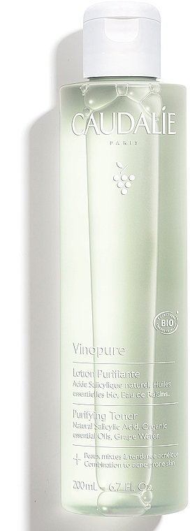 Erfrischendes Gesichtstonikum für normale und Mischhaut - Caudalie Vinopure Clear Skin Purifying Toner — Bild N2