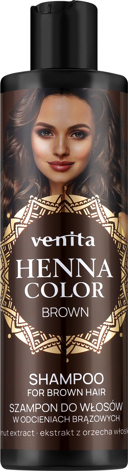 Shampoo für dunkles Haar mit Walnussextrakt - Venita Henna Color Shampoo Brown  — Bild 300 ml