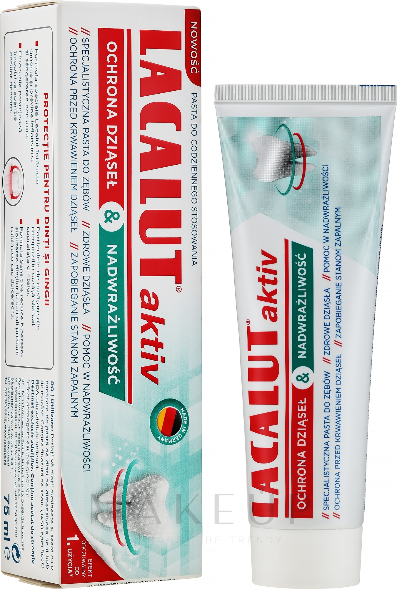 Zahnpasta für Zahnfleischschutz - Lacalut Activ — Bild 75 ml