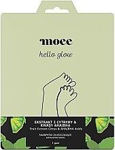 Düfte, Parfümerie und Kosmetik Fußpeeling mit Zitronenextrakt, AHA/BHA-Säuren - Moee Hello Glow