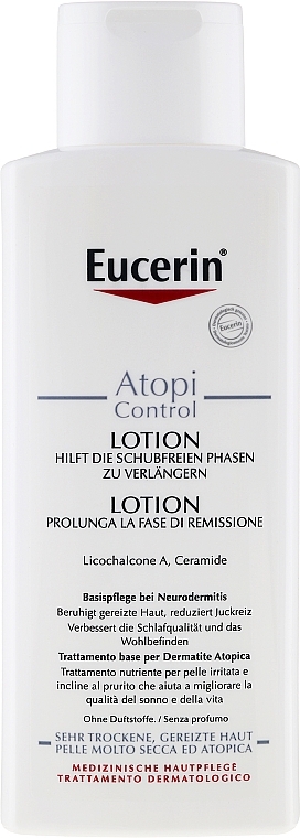 Tägliche Körperlotion mit Licochalcone A und Ceramides für atopische Haut - Eucerin AtopiControl Body Care Lotion — Bild N2
