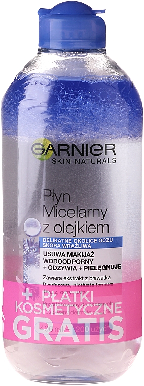 Gesichtspflegeset - Garnier Skin Naturals (Mizellenwasser 400ml + Wattepads 15 St.)