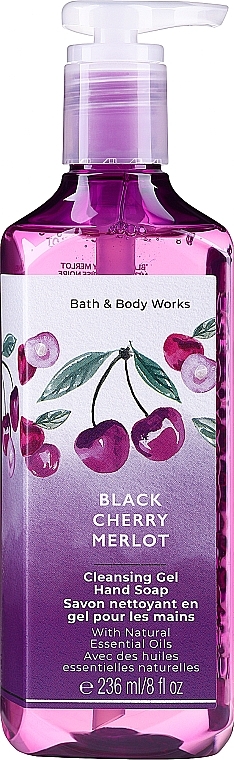 Gelseife für die Hände - Bath & Body Works Black Cherry Merlot Cleansing Gel Hand Soap  — Bild N1