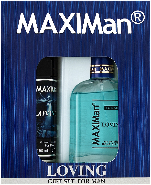 Aroma Parfume Maximan Loving - Duftset (Eau de Toilette 100ml + Deospray 150ml)  — Bild N1