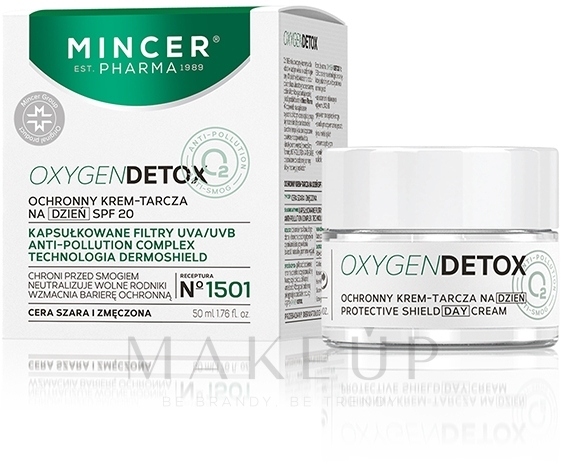 Schützende Gesichtscreme SPF 20 - Mincer Pharma Oxygen Detox N°1501 SPF20 — Bild 50 ml