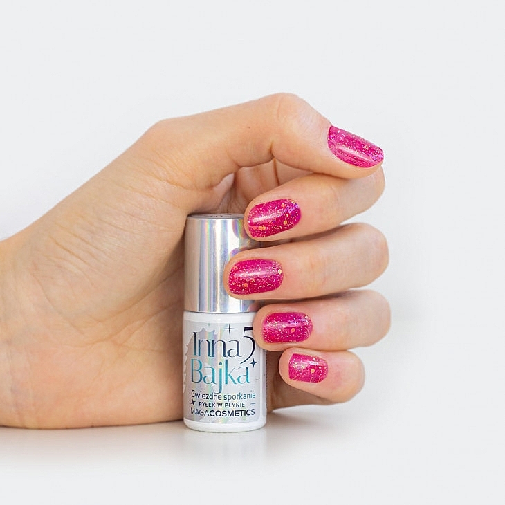 Hybrid-Gellack - Maga Cosmetics Inna Bajka 5 Glitter Gel Polish — Bild N6