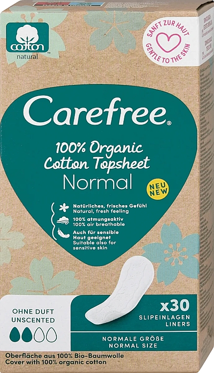 Hygiene-Slipeinlagen 30 St. - Carefree 100% Organic Cotton Normal — Bild N1