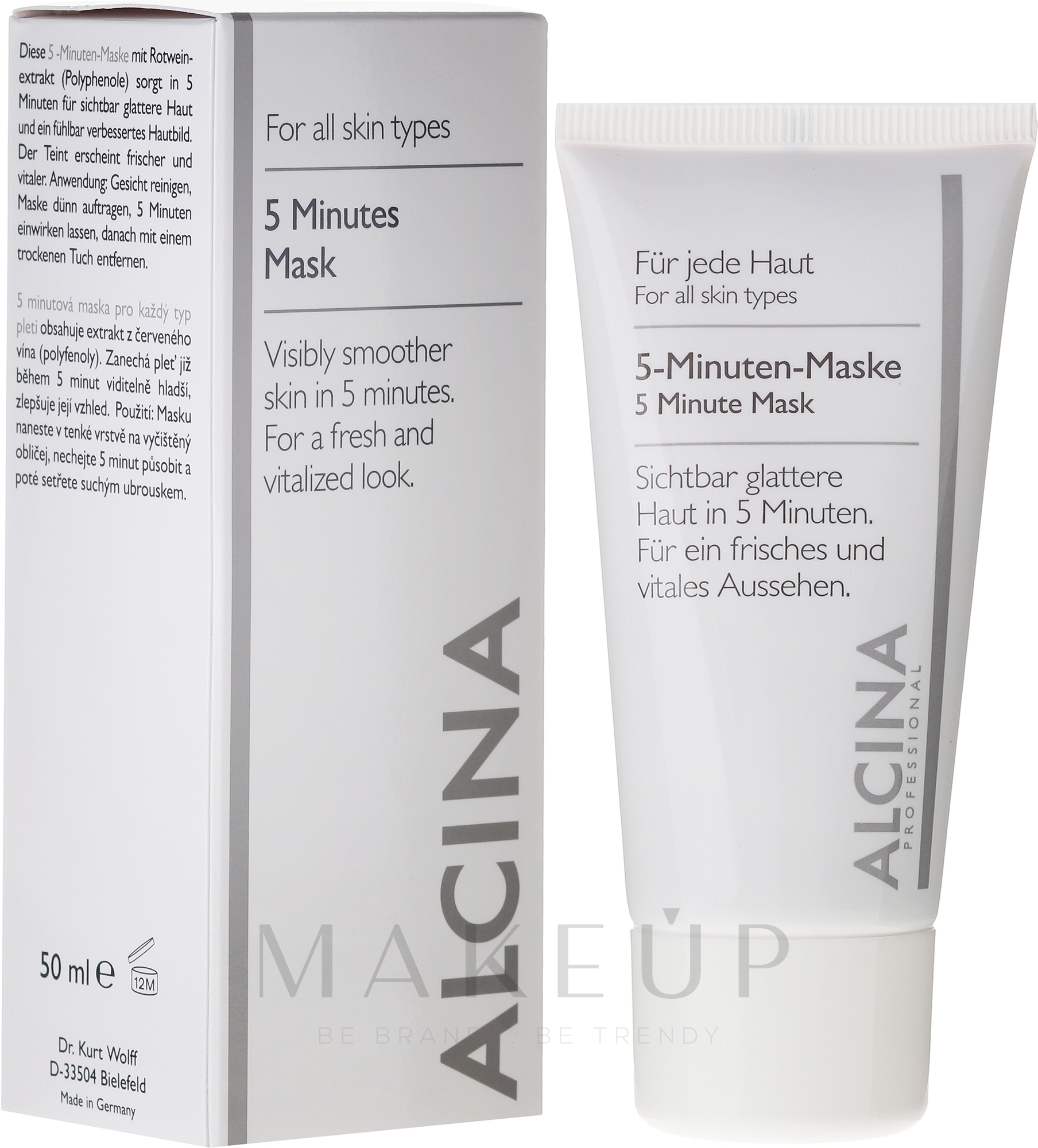 Gesichtsmaske für sichtbar glattere Haut in 5 Minuten - Alcina B 5 Minute Mask — Foto 50 ml
