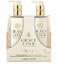 Set - Grace Cole Boutique Hand Care Duo Nectarine Blossom & Grapefruit (h/wash/300ml + h/lot/300ml) — Bild N1