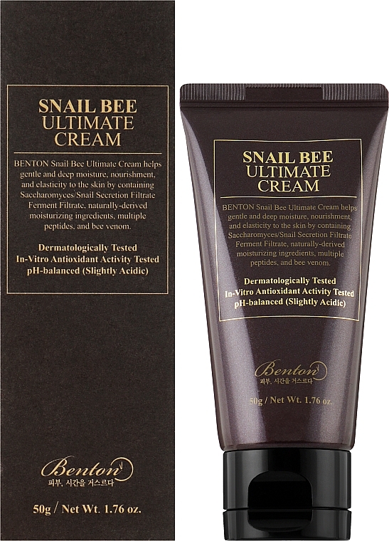 Creme mit fermentiertem Schneckenschleim und Bienengift - Benton Snail Bee Ultimate Cream — Bild N2