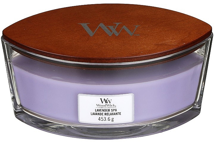 Duftkerze im Glas Lavender Spa - Woodwick Hearthwick Flame Ellipse Candle Lavender Spa — Bild N2
