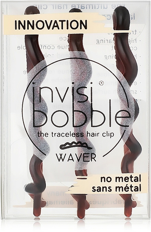 Haarspangen braun 3 St. - Invisibobble Waver Pretty Dark — Foto N2