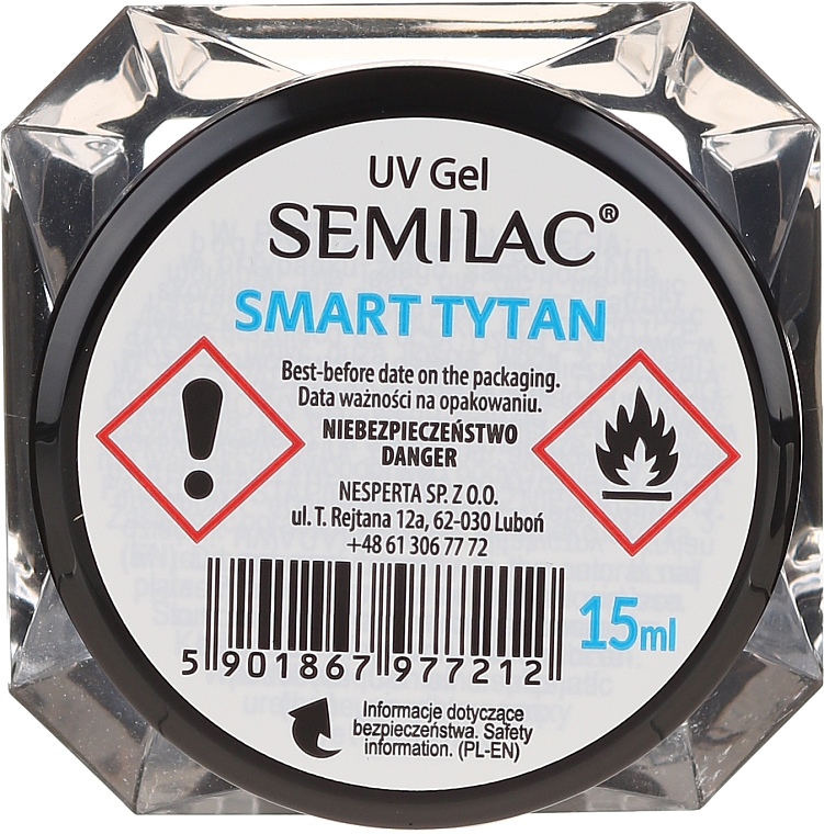 UV Aufbaugel Smart Tytan 1 Phasen - Semilac Smart Tytan — Bild N2