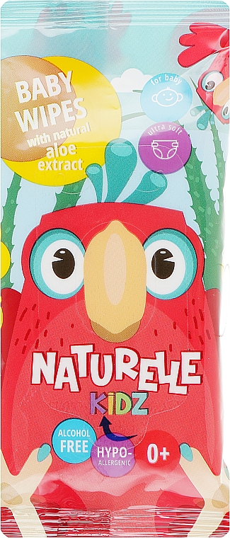 Feuchttücher für Kinder mit Aloe Vera 10 St. - Naturelle Kidz Aloe Vera Wet Wipes — Bild N1