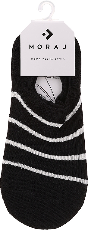 Kurze Damensocken CDB200-373 schwarz und weiß gestreift - Moraj — Bild N1