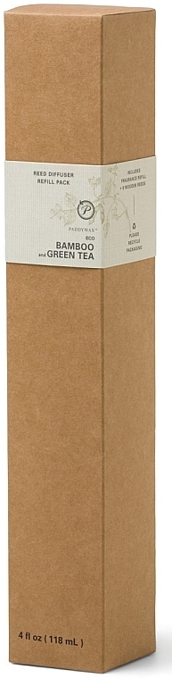 Nachfüller für Raumerfrischer Bambus und grüner Tee - Paddywax Eco Green Diffuser Refill + Reeds Bamboo & Green Tea — Bild N1