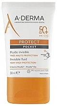 Düfte, Parfümerie und Kosmetik Sonnenschutzfluid SPF 50+ - A-Derma Protect Pocket Fluid Invisible SPF 50+